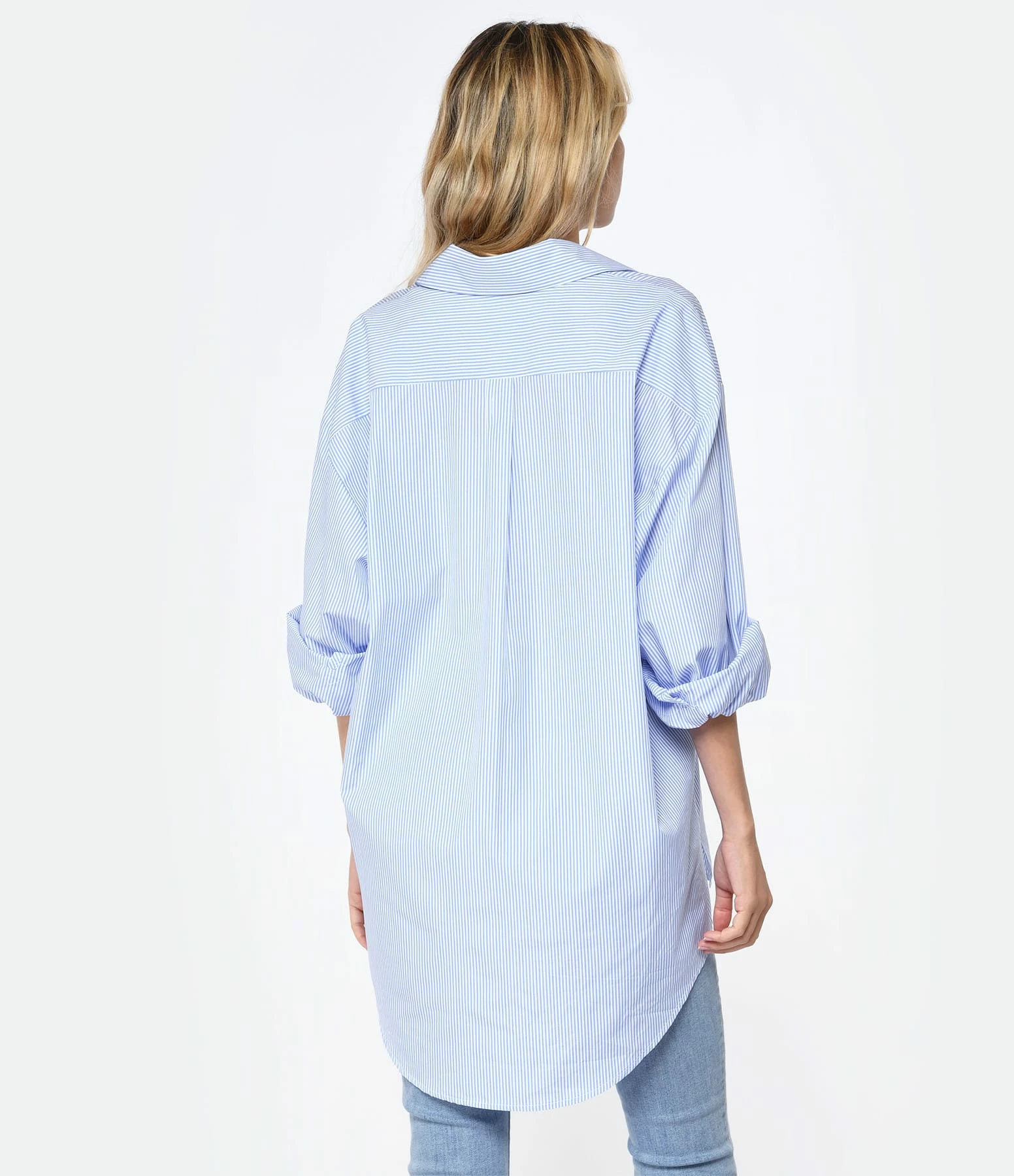 LES FÉLICITÉS Chemise Félicy Rayée Bleu, Pierre De Protection – Image 7