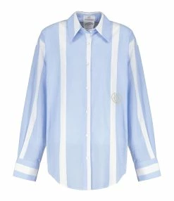 LES FÉLICITÉS Chemise Félicy Rayée Bleu Large, Pierre De Protection