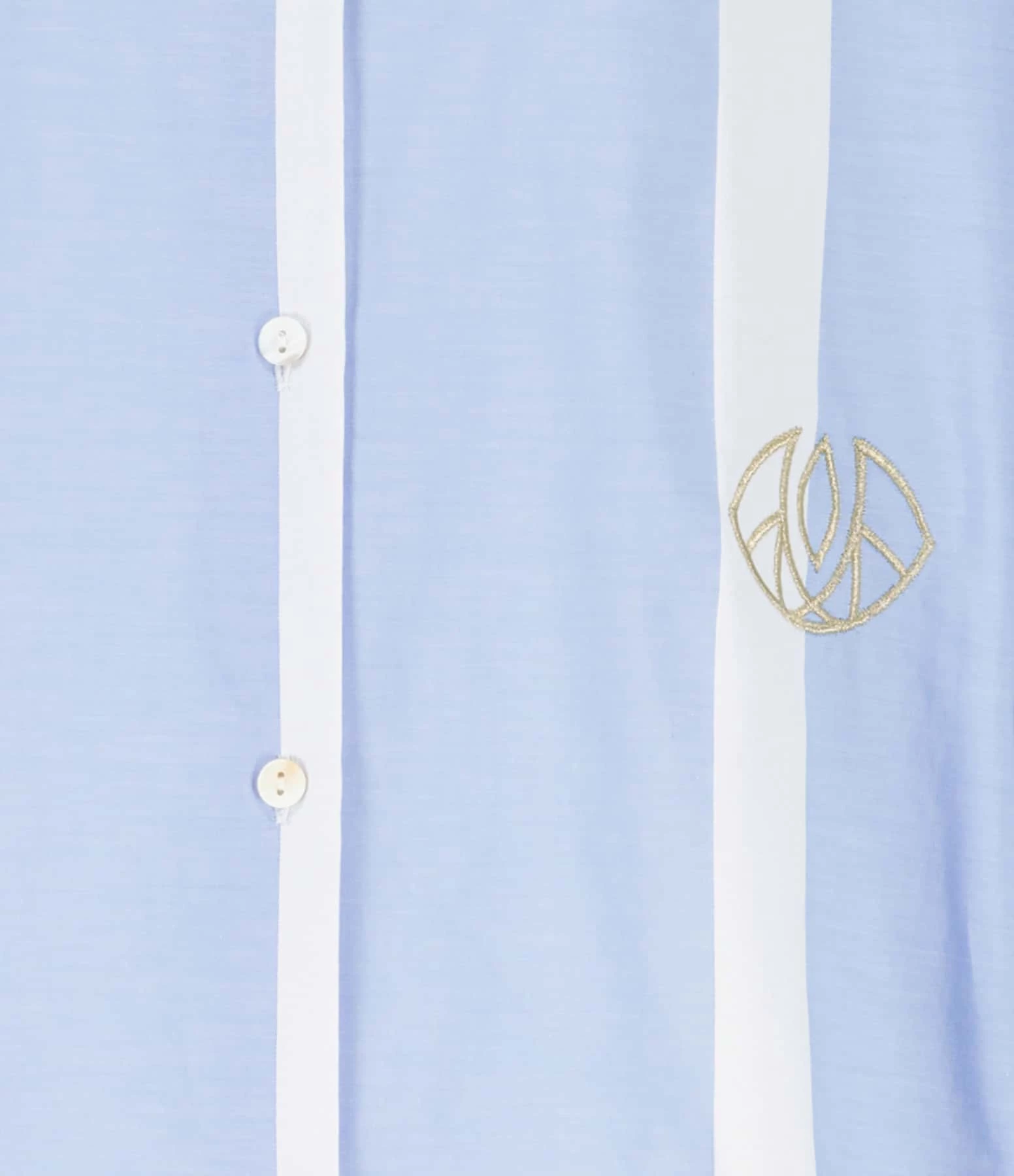 LES FÉLICITÉS Chemise Félicy Rayée Bleu Large, Pierre De Protection – Image 2