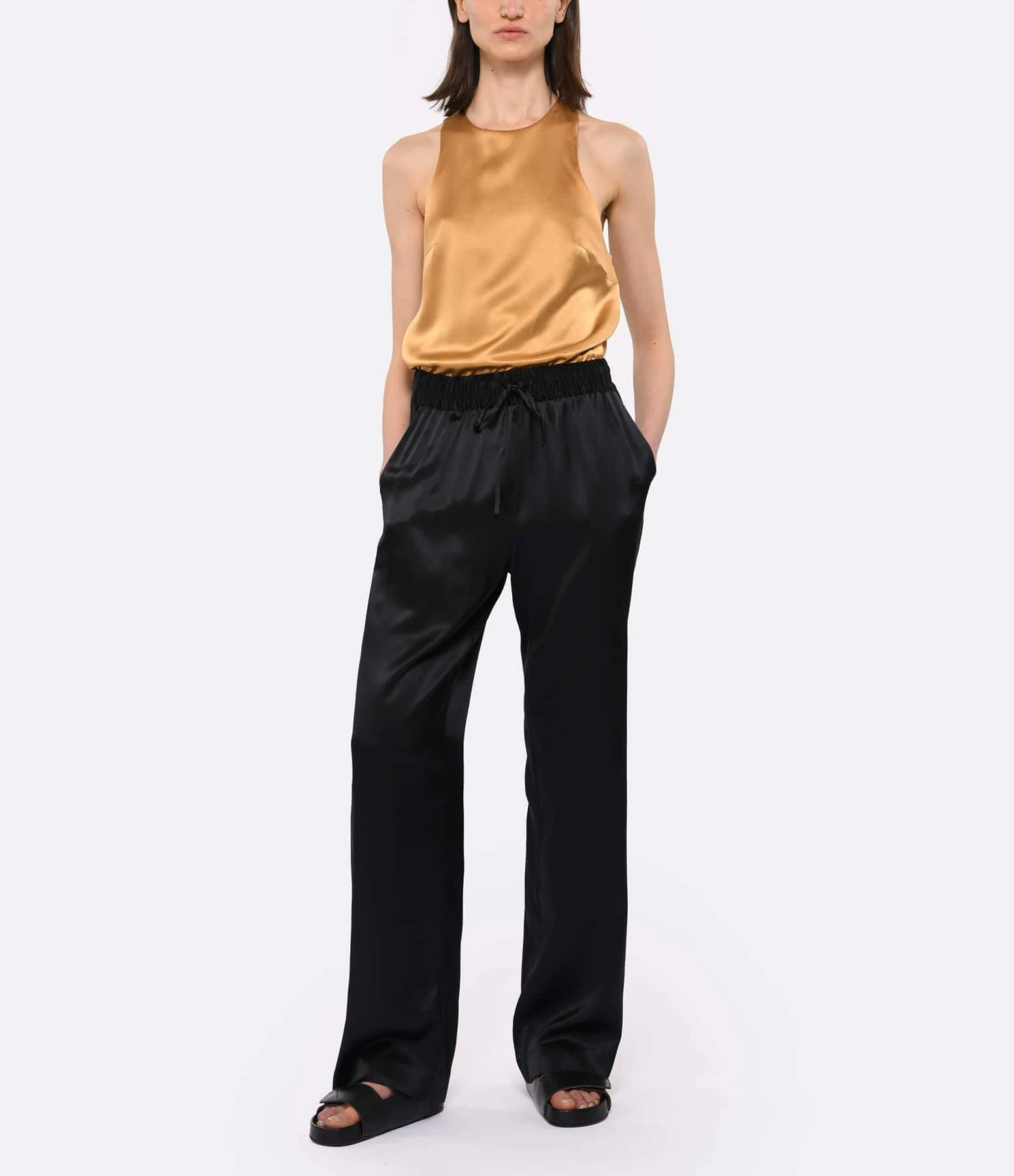 LOULOU STUDIO Top Estor Soie Camel – Image 5