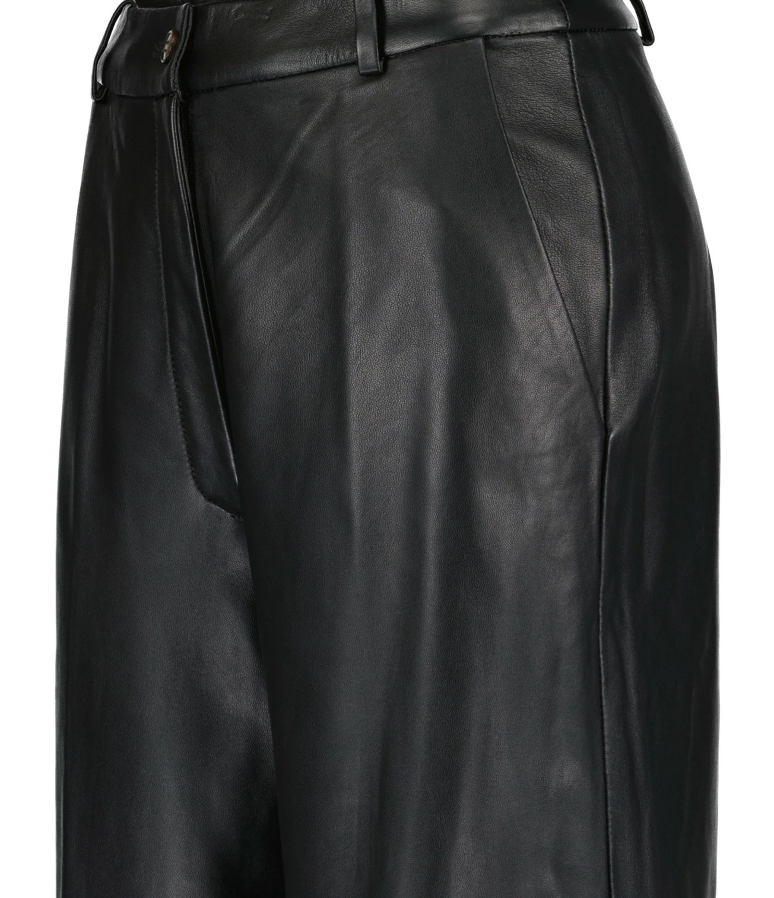 LOULOU STUDIO Pantalon Noro Large Cuir Noir – Image 2