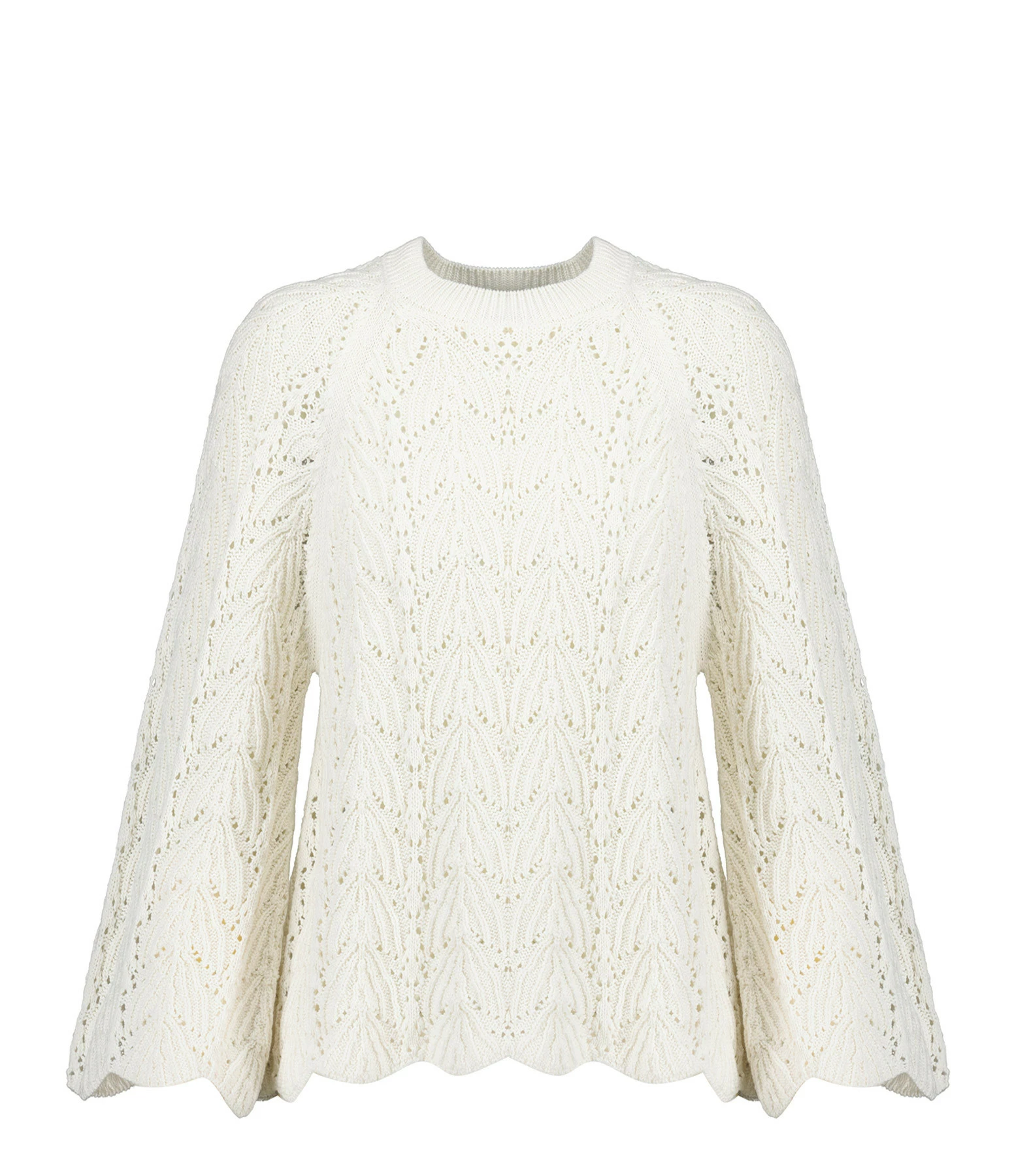 LOULOU STUDIO Top Cabra Crochet Coton Ivoire