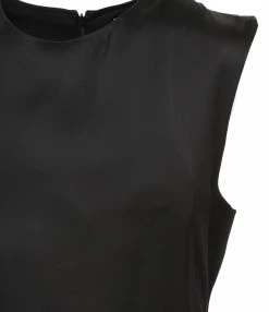 LOULOU STUDIO Robe Sans Manches Copan Satin Noir 7 LOULOU STUDIO Robe Sans Manches Copan Satin Noir -Boutique de vente ZIMMERMANN loulo48226 pck20230130 2 1