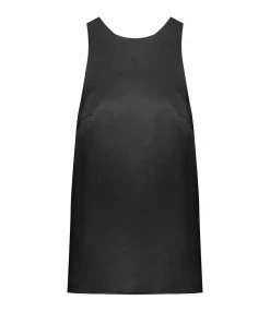 LOULOU STUDIO Top Estor Soie Noir