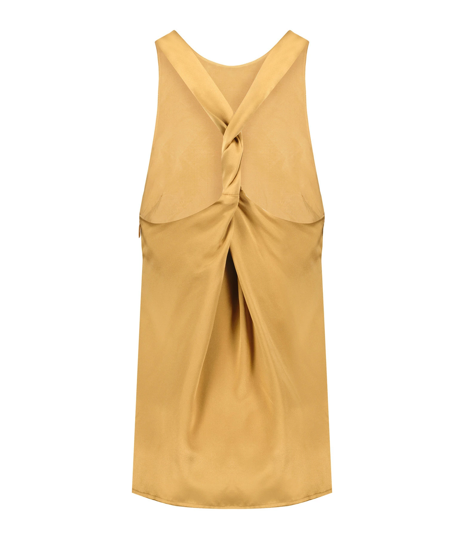 LOULOU STUDIO Top Estor Soie Camel – Image 2