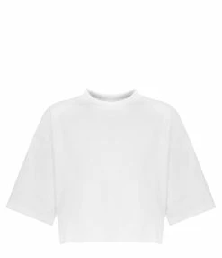 LOULOU STUDIO Tee-shirt Court Gupo Coton Blanc