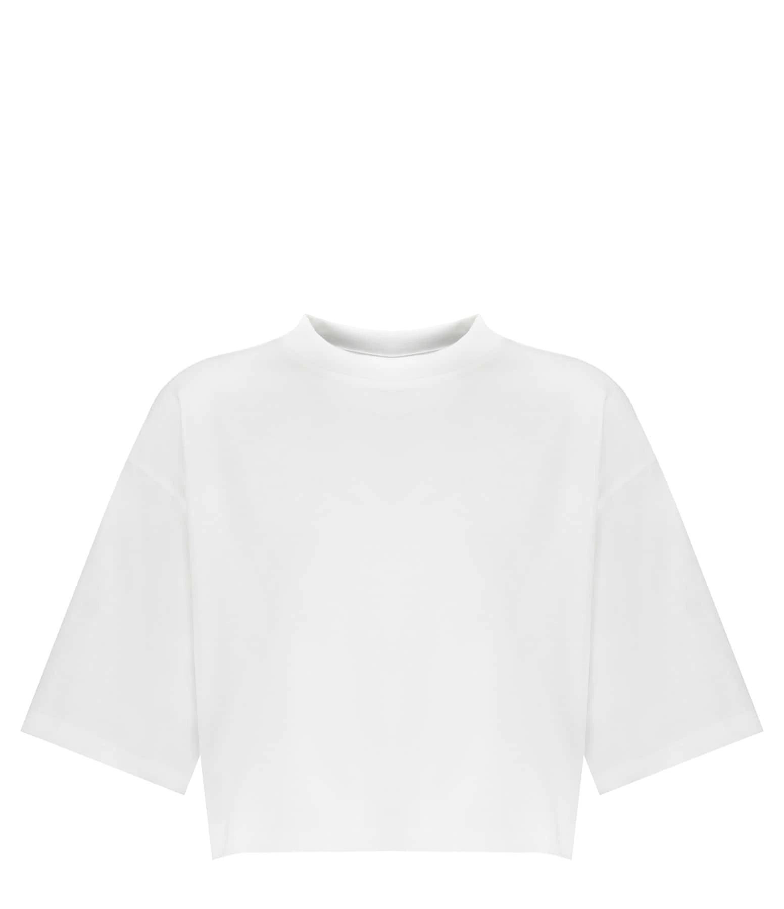 LOULOU STUDIO Tee-shirt Court Gupo Coton Blanc