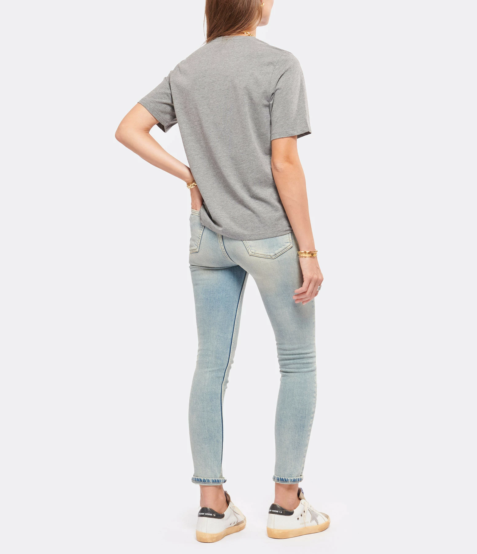 Tee-shirt Lulli St-Tropez Col Rond Coton Gris, Collaboration Jeanne Vouland X Lulli – Image 4