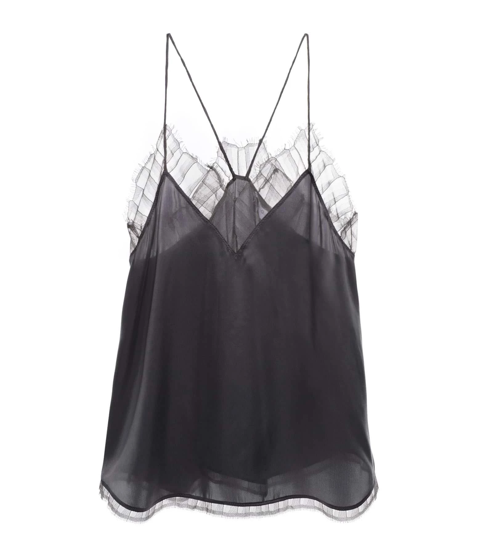 IRO Top Berwyn Soie Gris Foncé