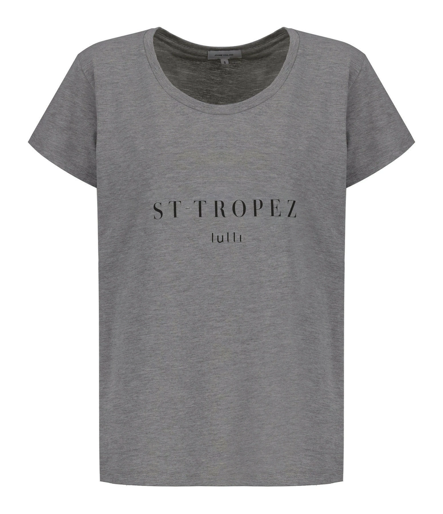 Tee-shirt Lulli St-Tropez Col Rond Coton Gris, Collaboration Jeanne Vouland X Lulli