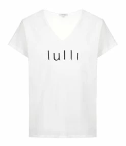 Tee-shirt Lulli Col V Coton Bio Blanc
