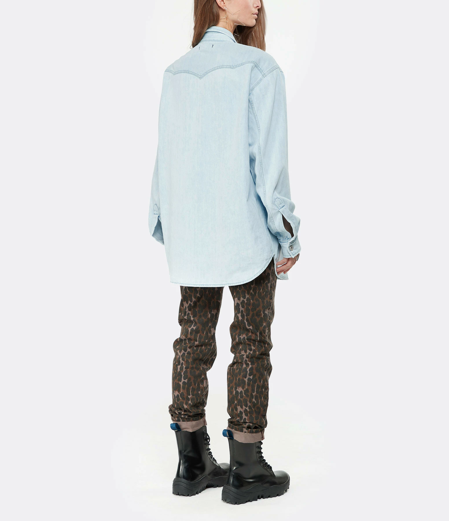 MADE IN TOMBOY Chemise Round Bleu Clair – Image 6