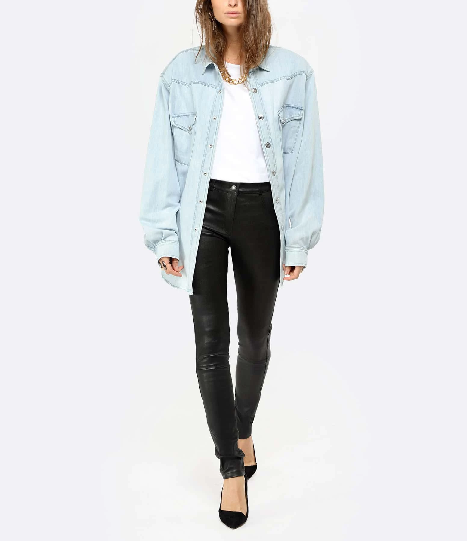 MADE IN TOMBOY Chemise Round Bleu Clair – Image 8