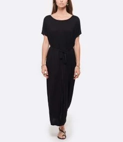 MAEVY MOUVEMENT LIBRE Robe Ceinturée Margo Bambou Noir -Boutique de vente ZIMMERMANN maevy look20220419 299 1