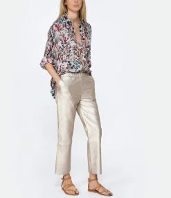 MAEVY MOUVEMENT LIBRE Pantalon Pantavegan Cuir Vegan Champagne 9 MAEVY MOUVEMENT LIBRE Pantalon Pantavegan Cuir Vegan Champagne -Boutique de vente ZIMMERMANN maevy look20230215 174