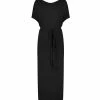 MAEVY MOUVEMENT LIBRE Robe Ceinturée Margo Bambou Noir