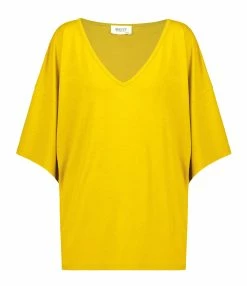MAEVY MOUVEMENT LIBRE Top Col V Marie Bambou Tournesol