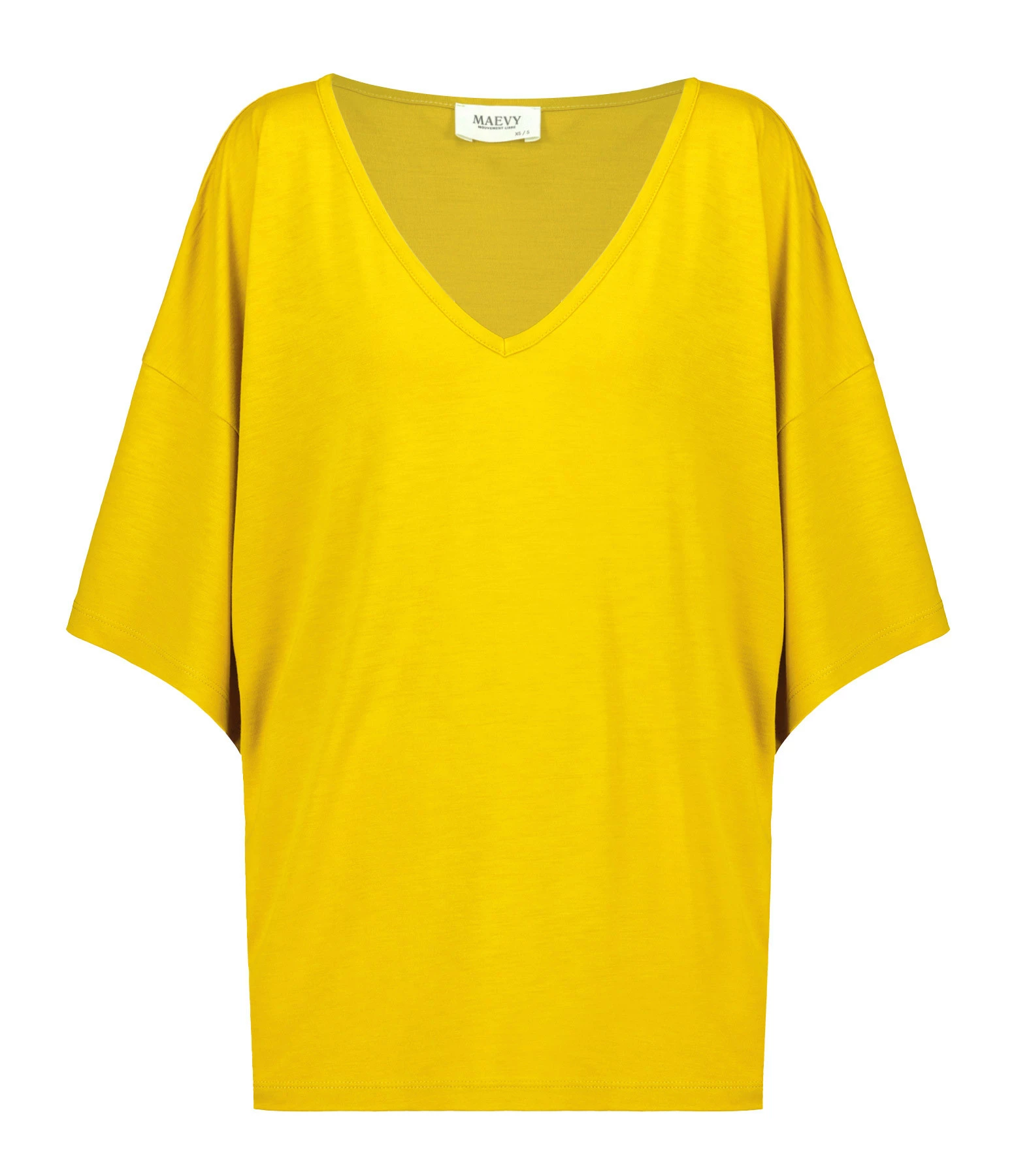 MAEVY MOUVEMENT LIBRE Top Col V Marie Bambou Tournesol