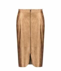 MAEVY MOUVEMENT LIBRE Jupe Vegan Cuir Cuivre