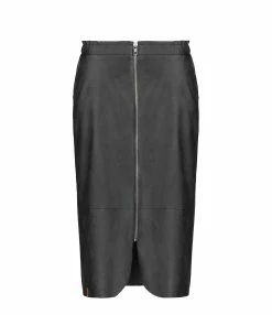 MAEVY MOUVEMENT LIBRE Jupe Vegan Cuir Noir