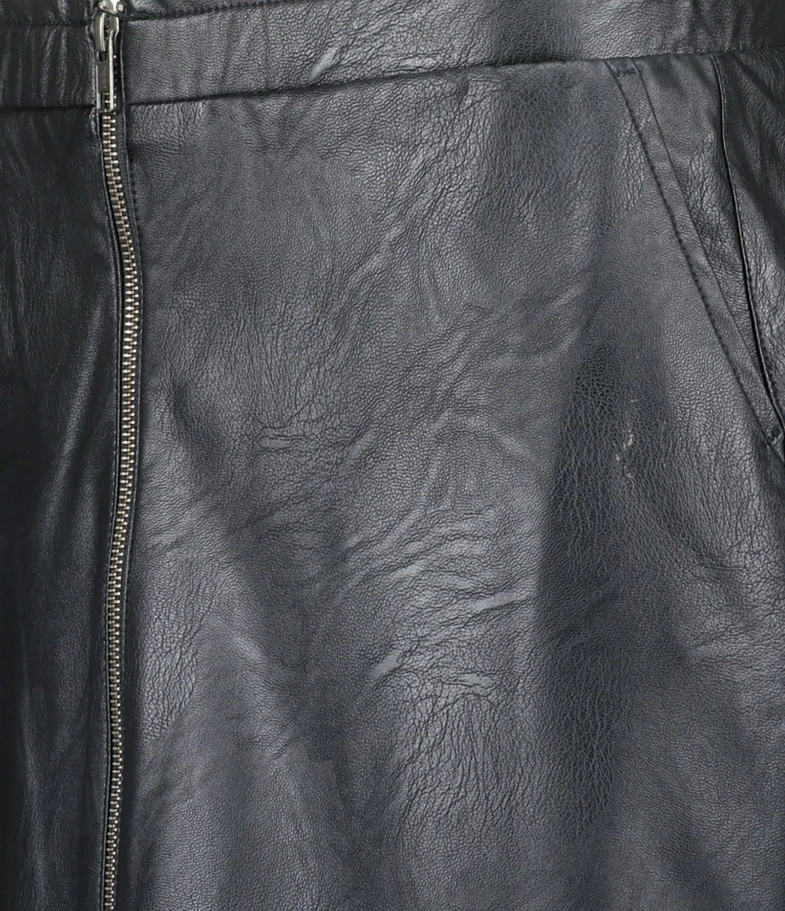 MAEVY MOUVEMENT LIBRE Jupe Vegan Cuir Noir – Image 2