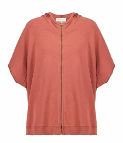 MAEVY MOUVEMENT LIBRE Sweatshirt Zip Fleece Coton Terracotta