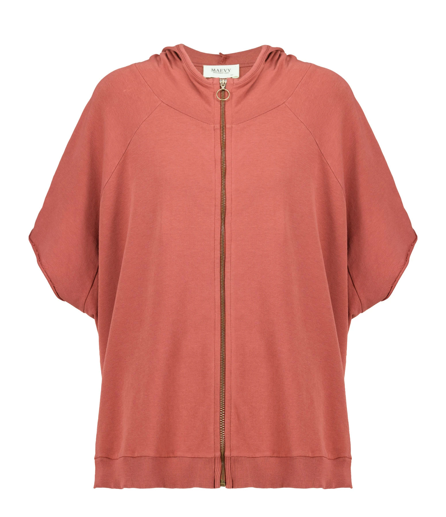 MAEVY MOUVEMENT LIBRE Sweatshirt Zip Fleece Coton Terracotta