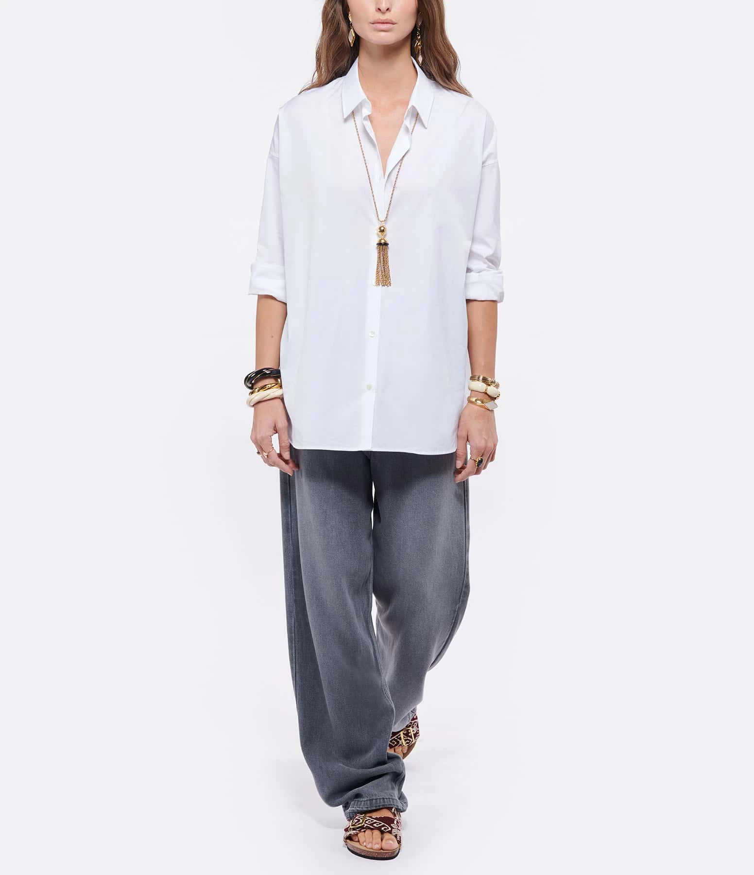 MAISON STANDARDS Chemise Oversize Linda Blanc – Image 4