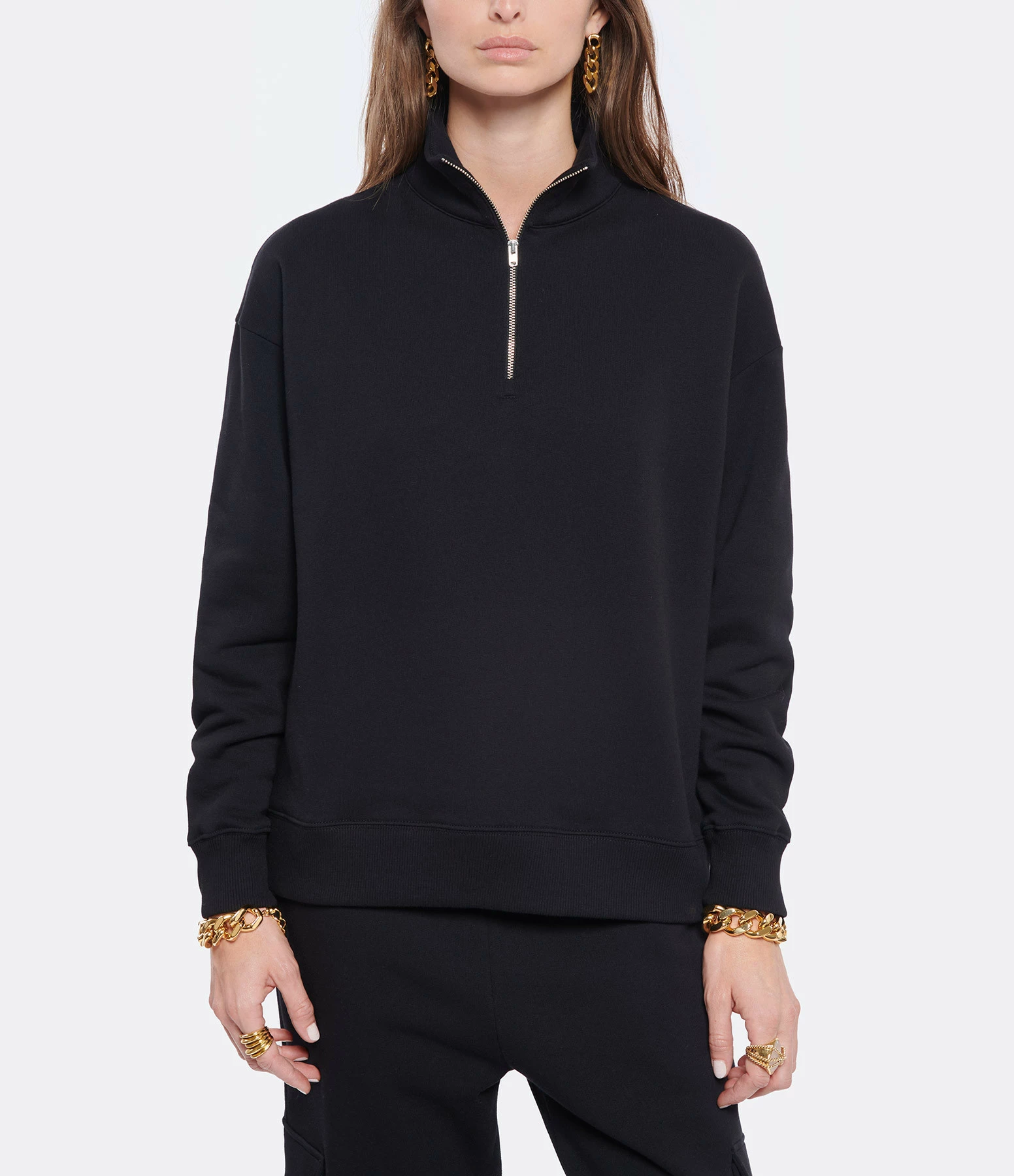MAISON STANDARDS Sweatshirt Chiara Coton Noir – Image 2