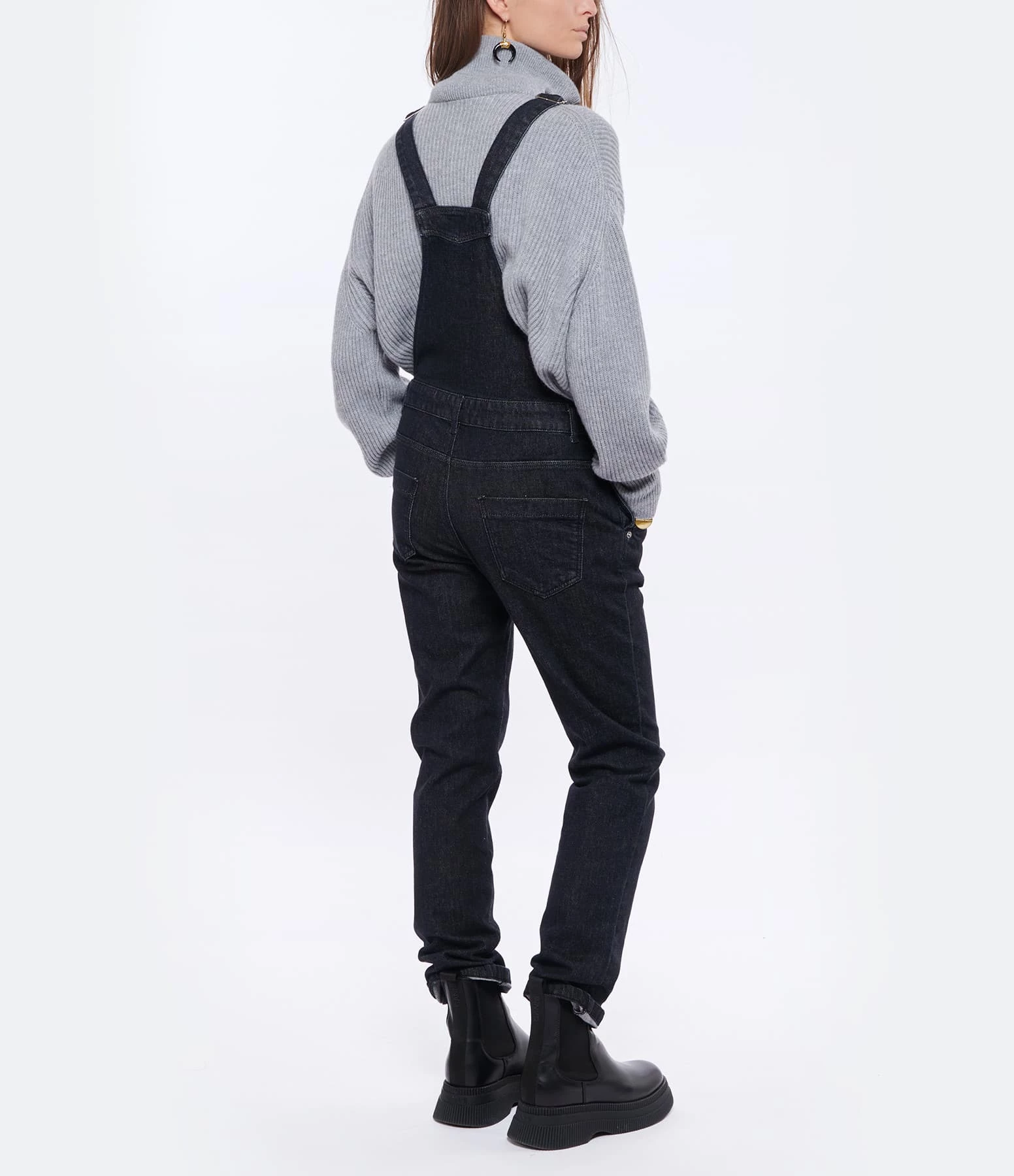 MAISON STANDARDS Salopette Bérénice Denim Noir 6 MAISON STANDARDS Salopette Bérénice Denim Noir – Image 4