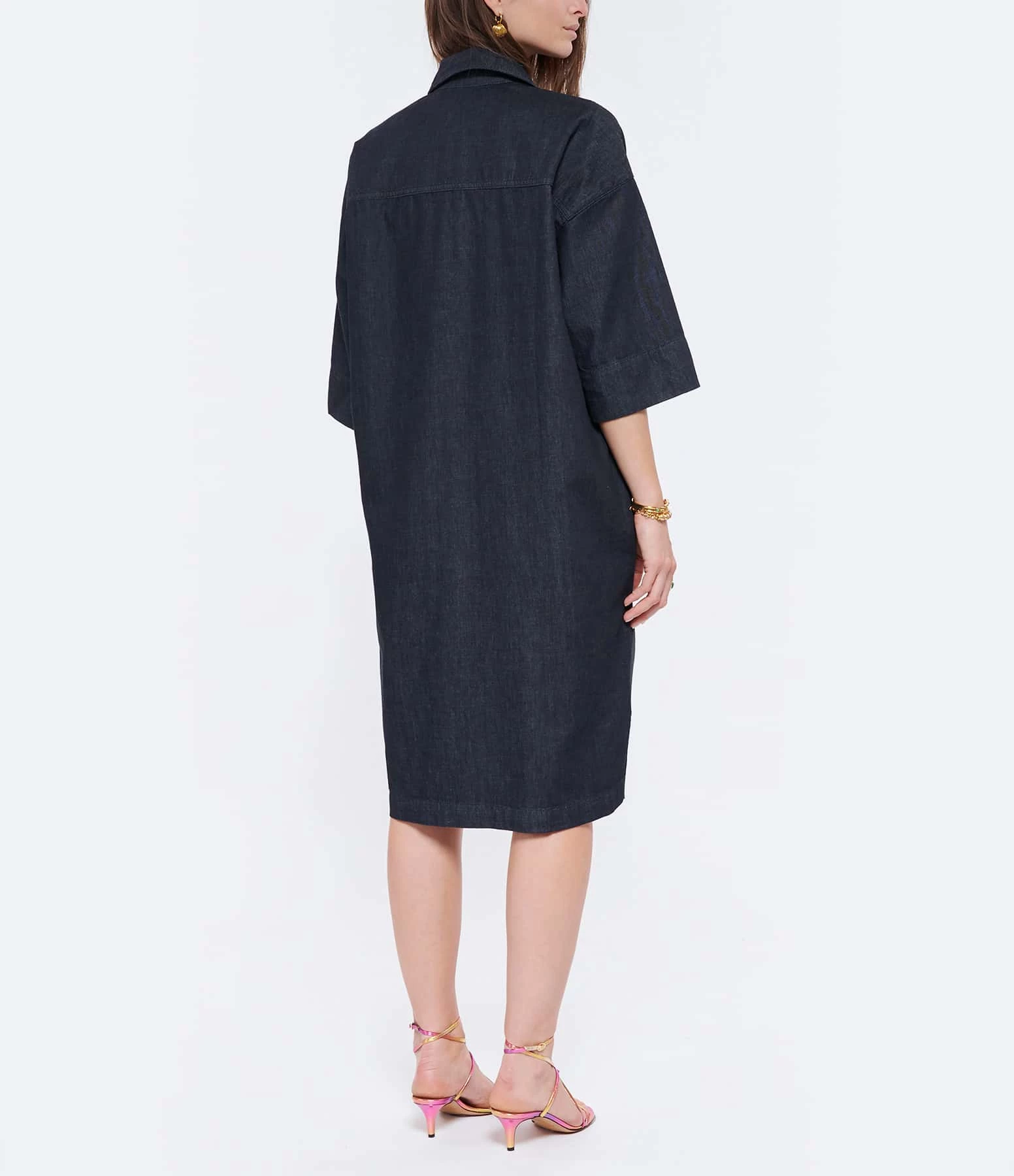 MAISON STANDARDS Robe Barbara Denim Bleu – Image 3