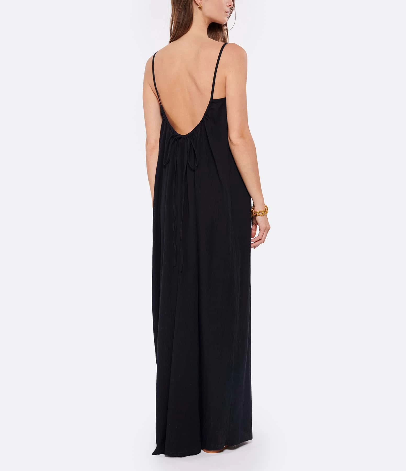 MAISON SAINT JULIEN Robe Palm Coton Noir – Image 4