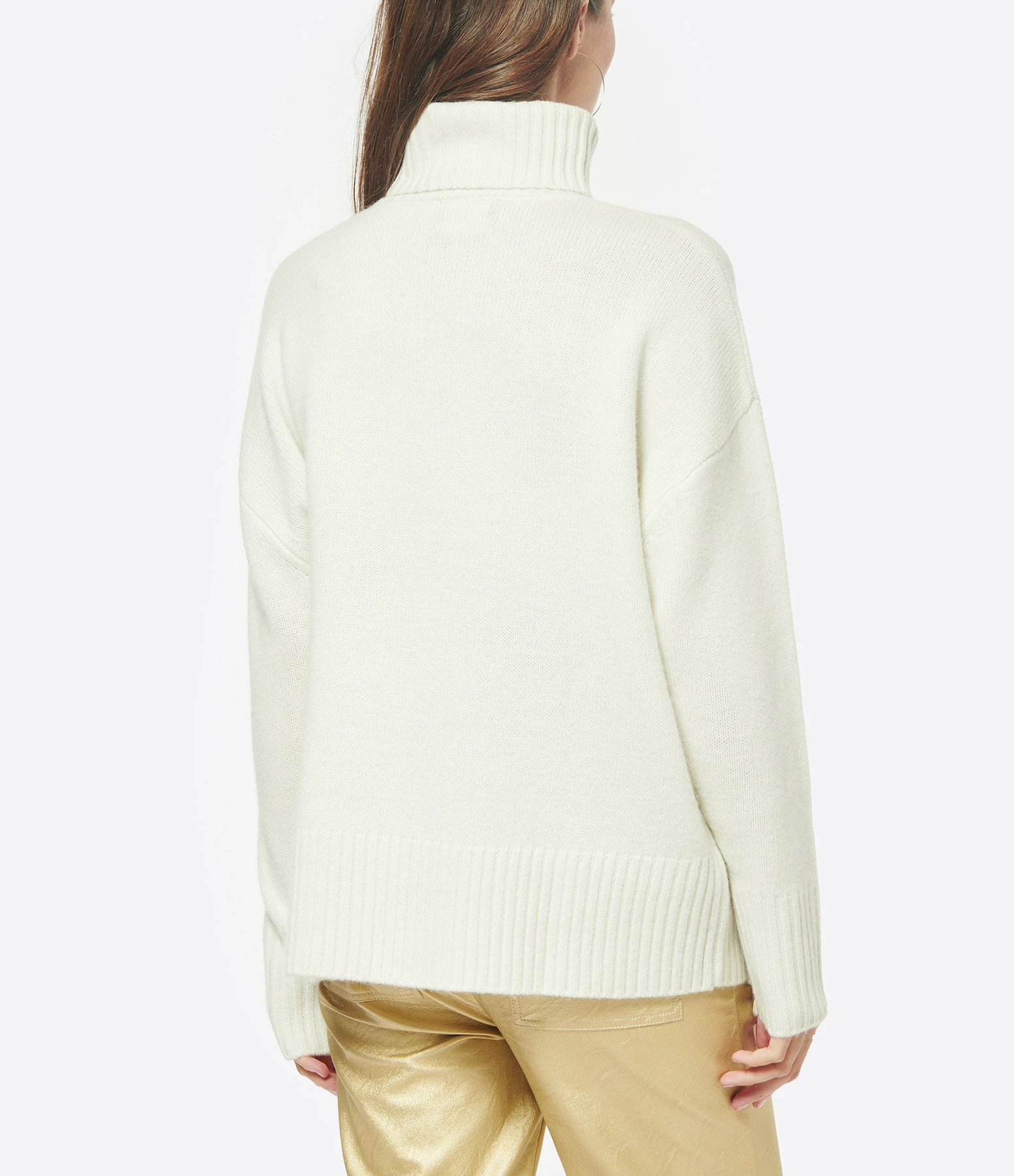 MAISON STANDARDS Pull Col Roulé Eugénie Écru – Image 3
