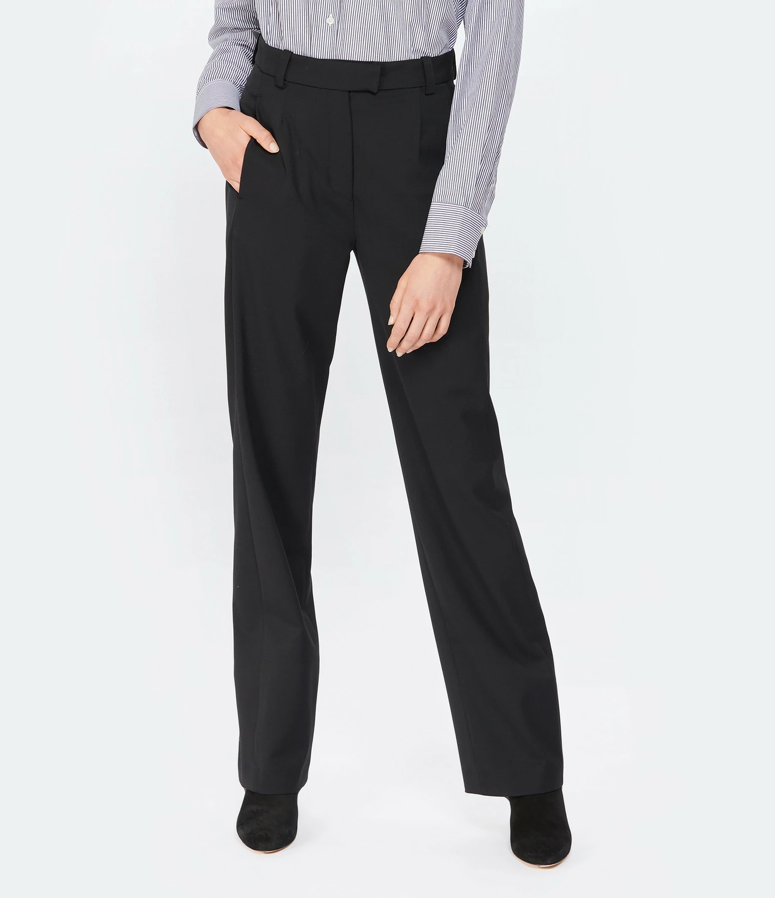 MAISON STANDARDS Pantalon Loose Stretch Éloïse Noir – Image 4