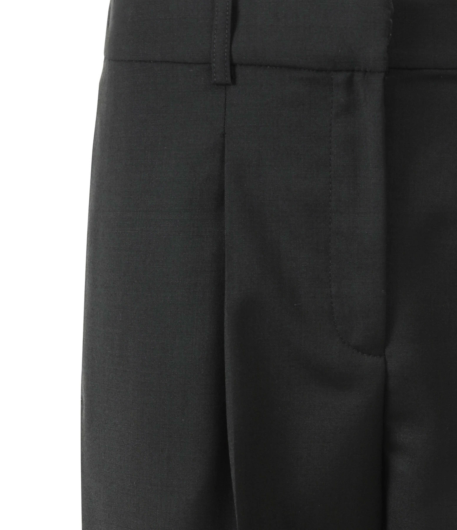 MAISON STANDARDS Pantalon à Pinces Laine Noir – Image 2