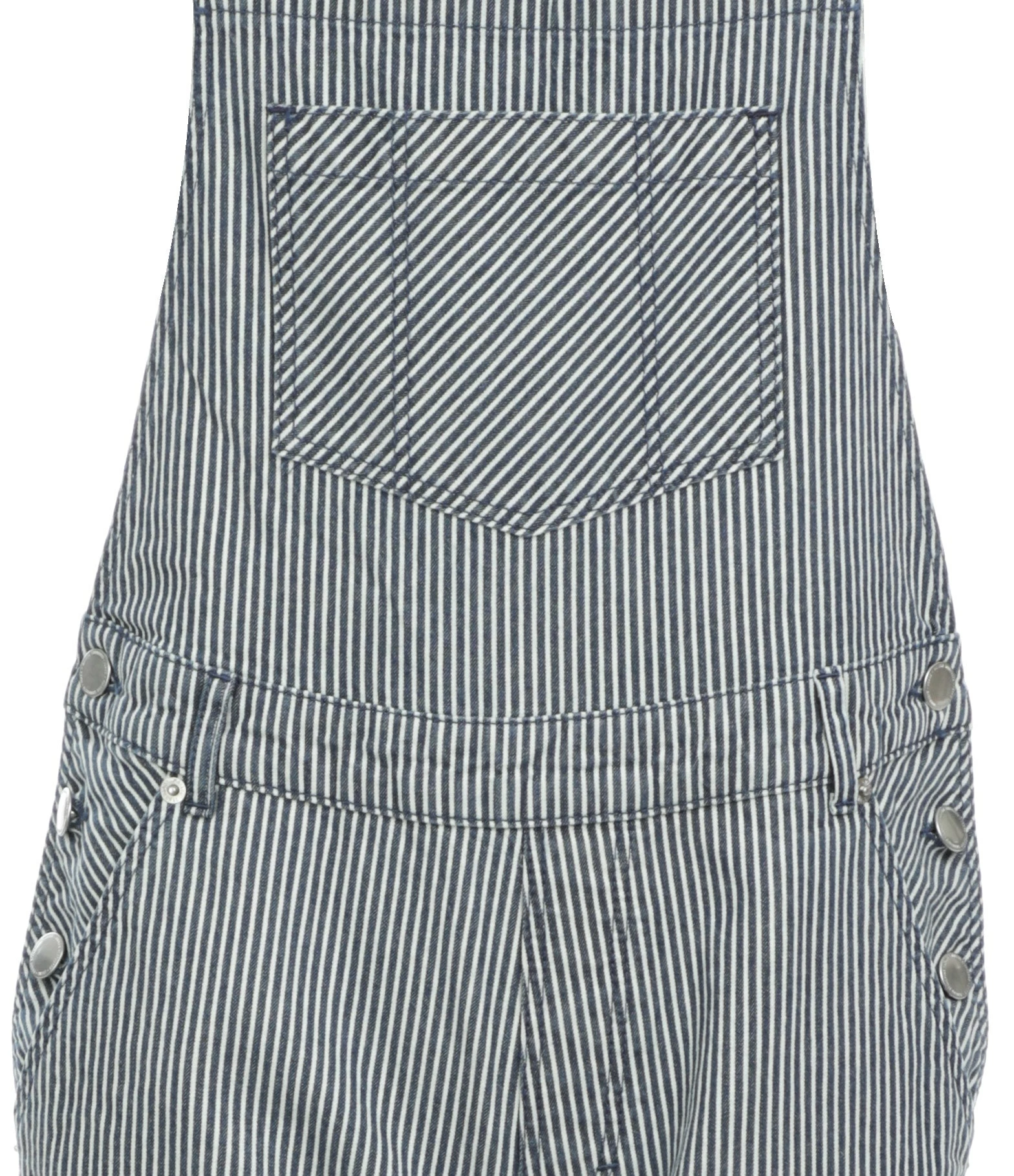 MAISON STANDARDS Salopette Berenice Coton Rayures Bleu – Image 2