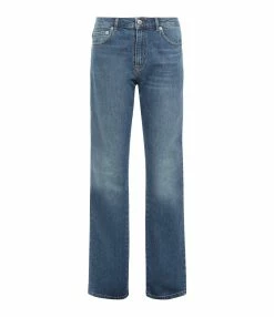 MAISON STANDARDS Jean Flare Blaise Coton Bleu