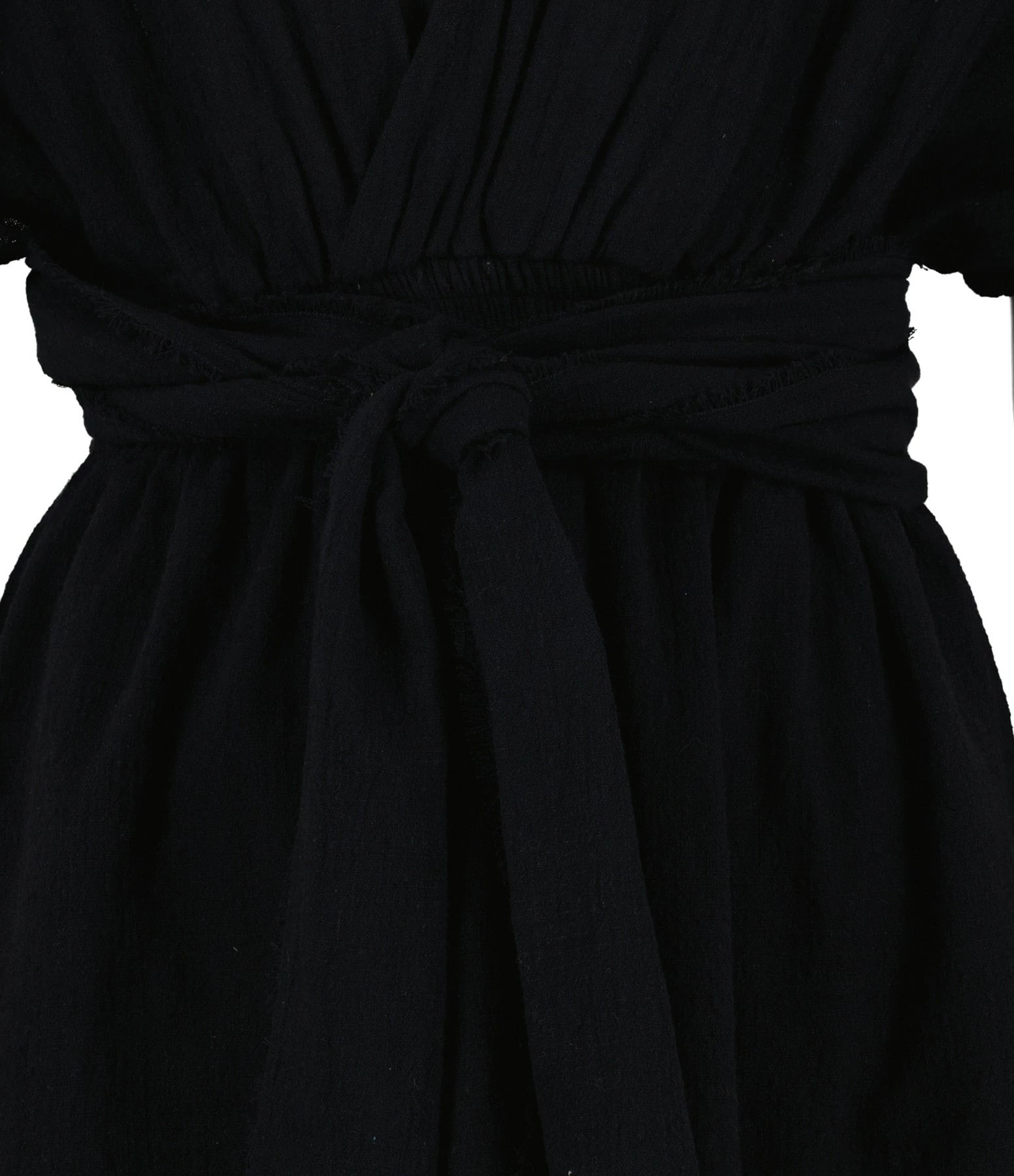 MAISON SAINT JULIEN Robe Empire Courte Coton Noir – Image 2