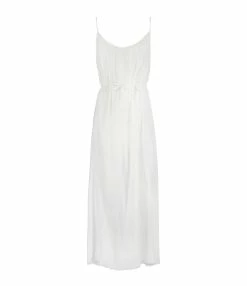 MAISON SAINT JULIEN Robe Palm Coton Blanc
