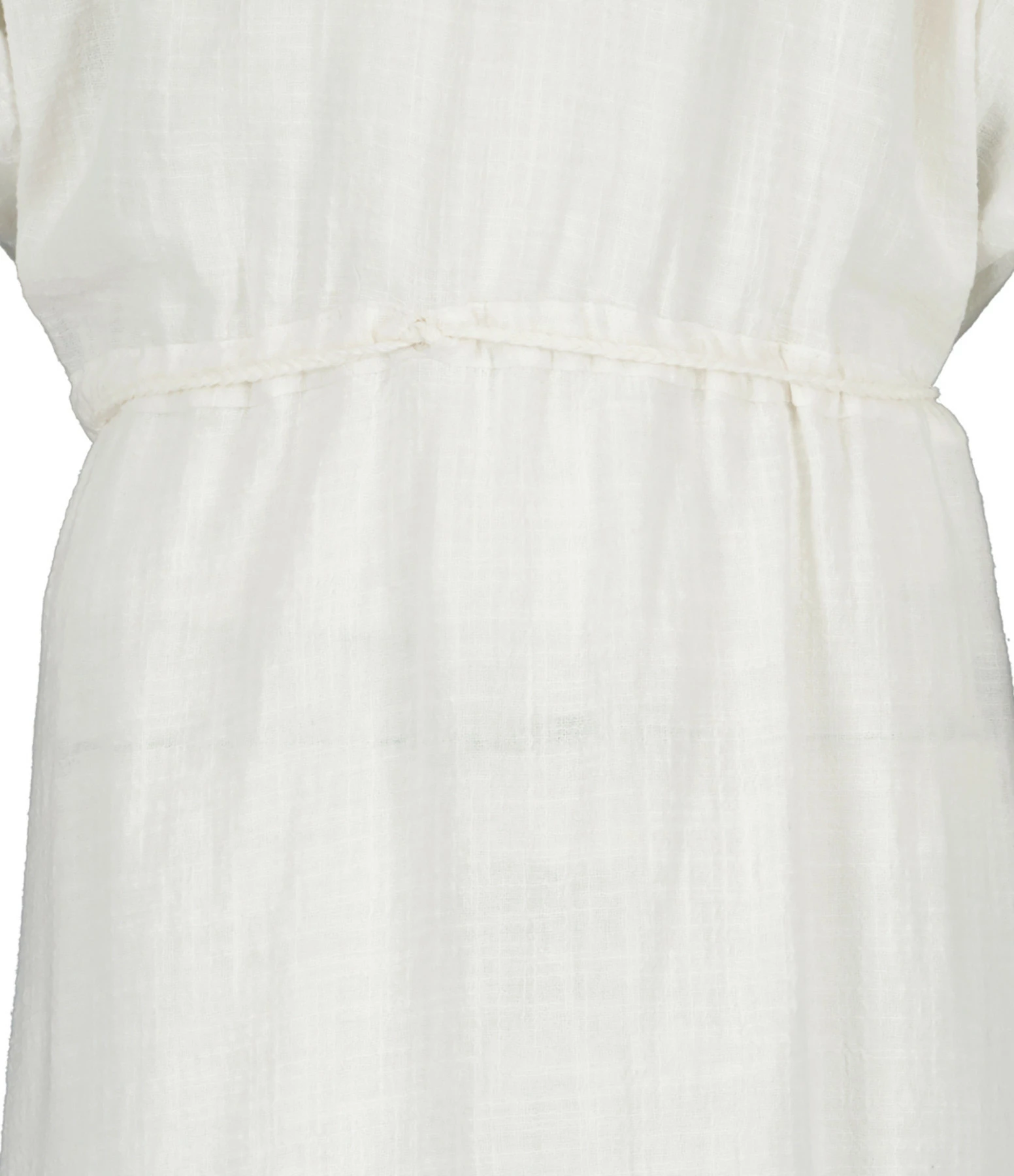 MAISON SAINT JULIEN Robe Alexandrie Longue Coton Blanc – Image 2