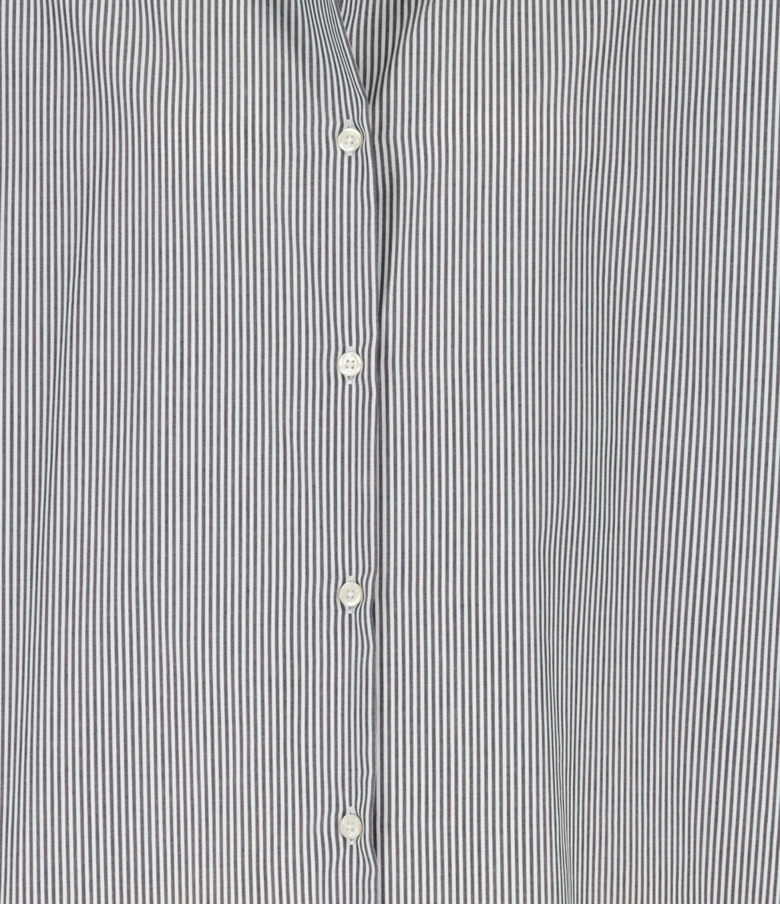 MAISON STANDARDS Chemise Linda Coton Rayures Noir – Image 2