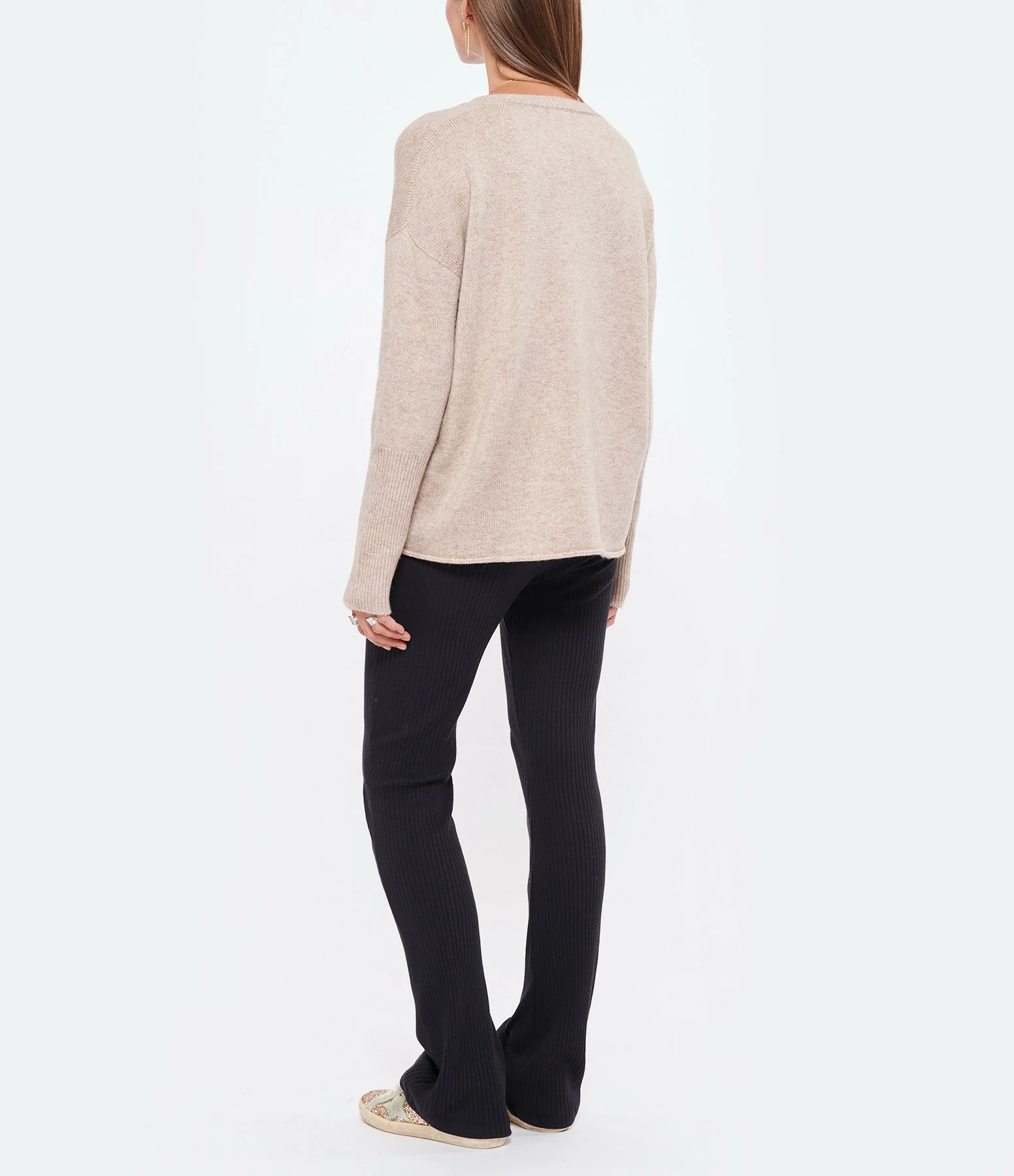 MAJESTIC FILATURES Pull Col V Laine Cachemire Ficelle – Image 5