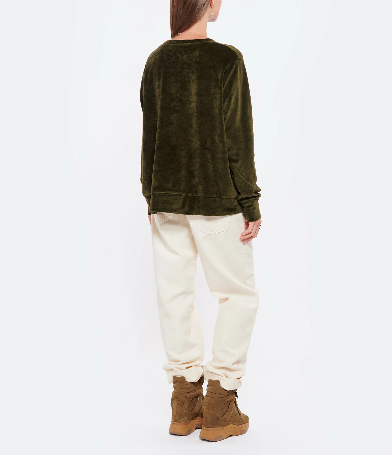 MAJESTIC FILATURES Pull Coton Olive – Image 5