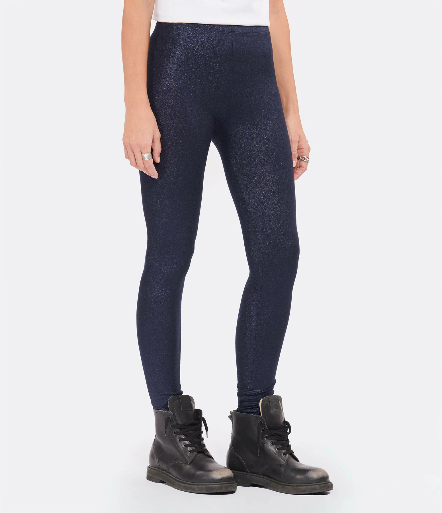 MAJESTIC FILATURES Legging Métallique Navy 6 MAJESTIC FILATURES Legging Métallique Navy – Image 4