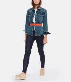 MAJESTIC FILATURES Legging Métallique Navy 13 MAJESTIC FILATURES Legging Métallique Navy -Boutique de vente ZIMMERMANN majes look20220907 461