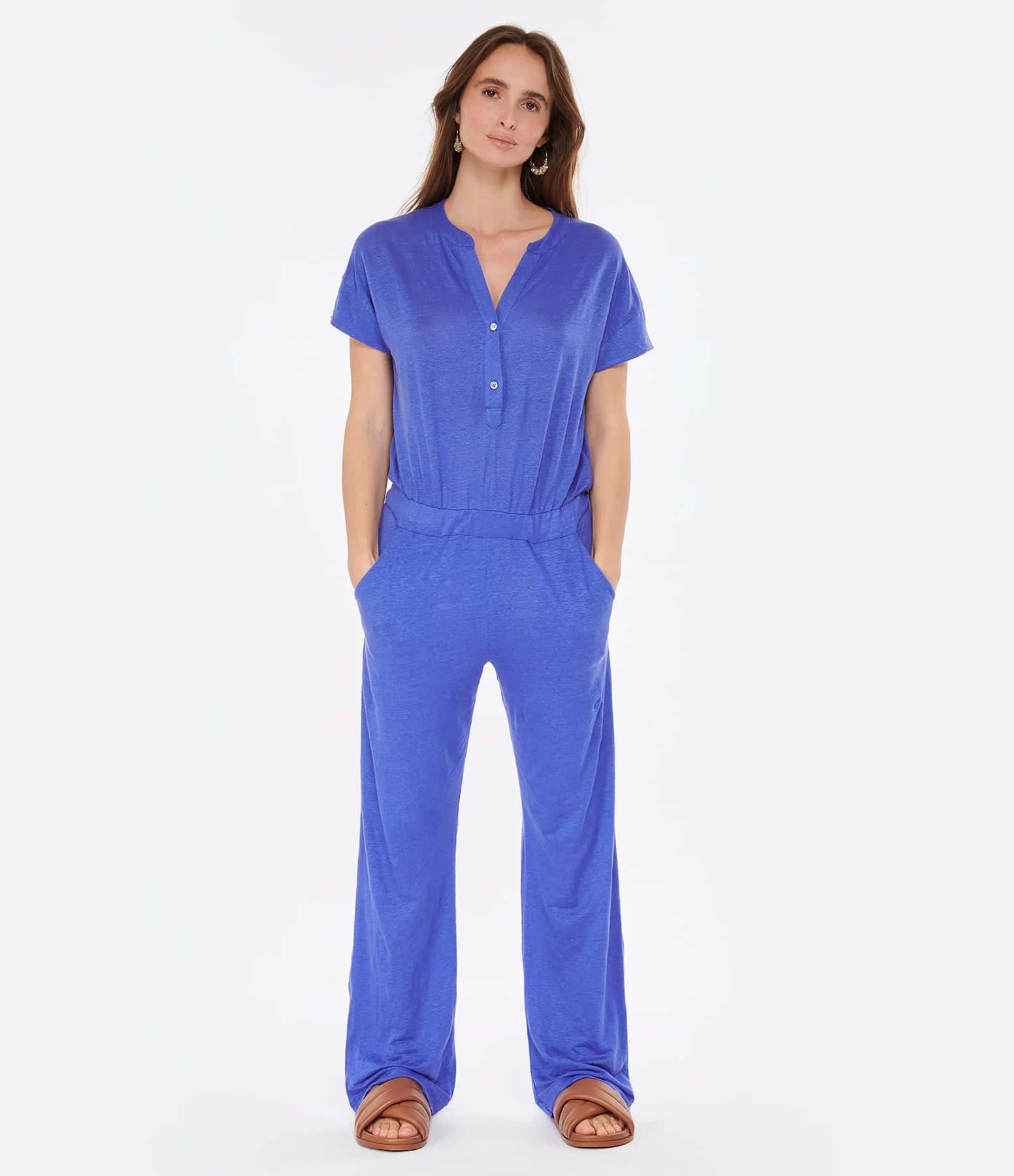 MAJESTIC FILATURES Combinaison Lin Méditerrannée – Image 3