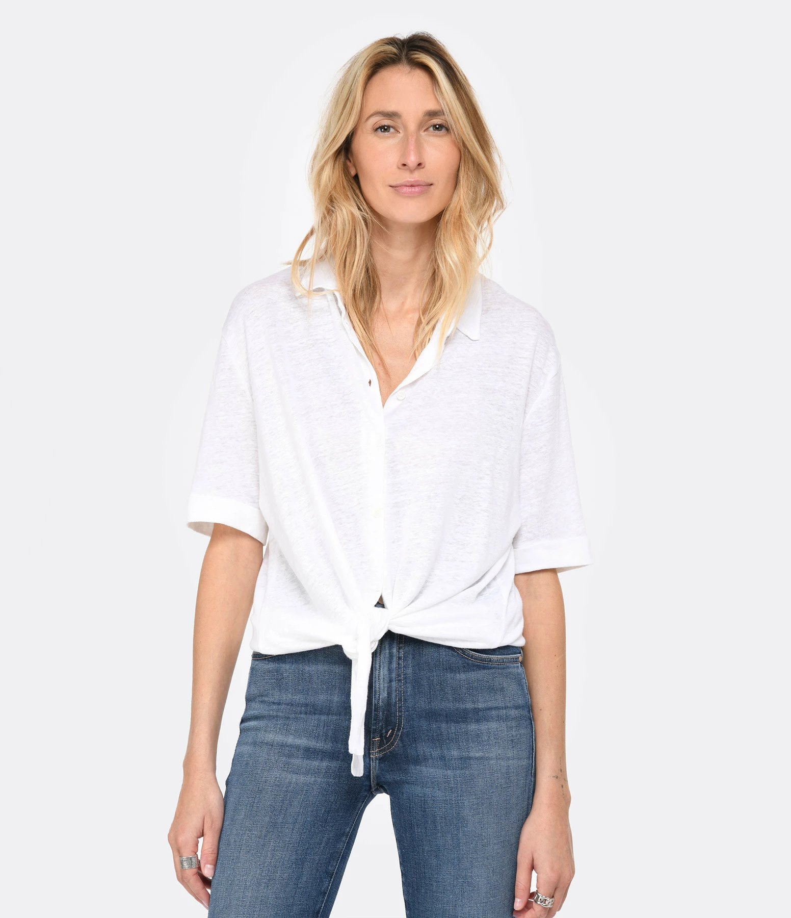 MAJESTIC FILATURES Chemise Lin Blanc 5 MAJESTIC FILATURES Chemise Lin Blanc – Image 3