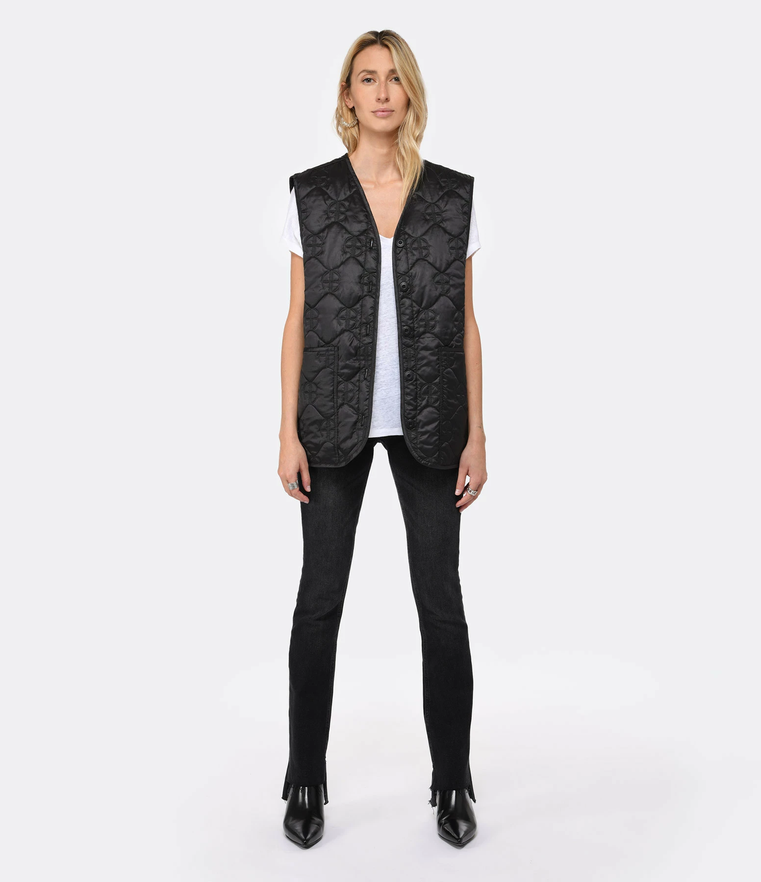 MAJESTIC FILATURES Tee-shirt Col V Lin Blanc – Image 7