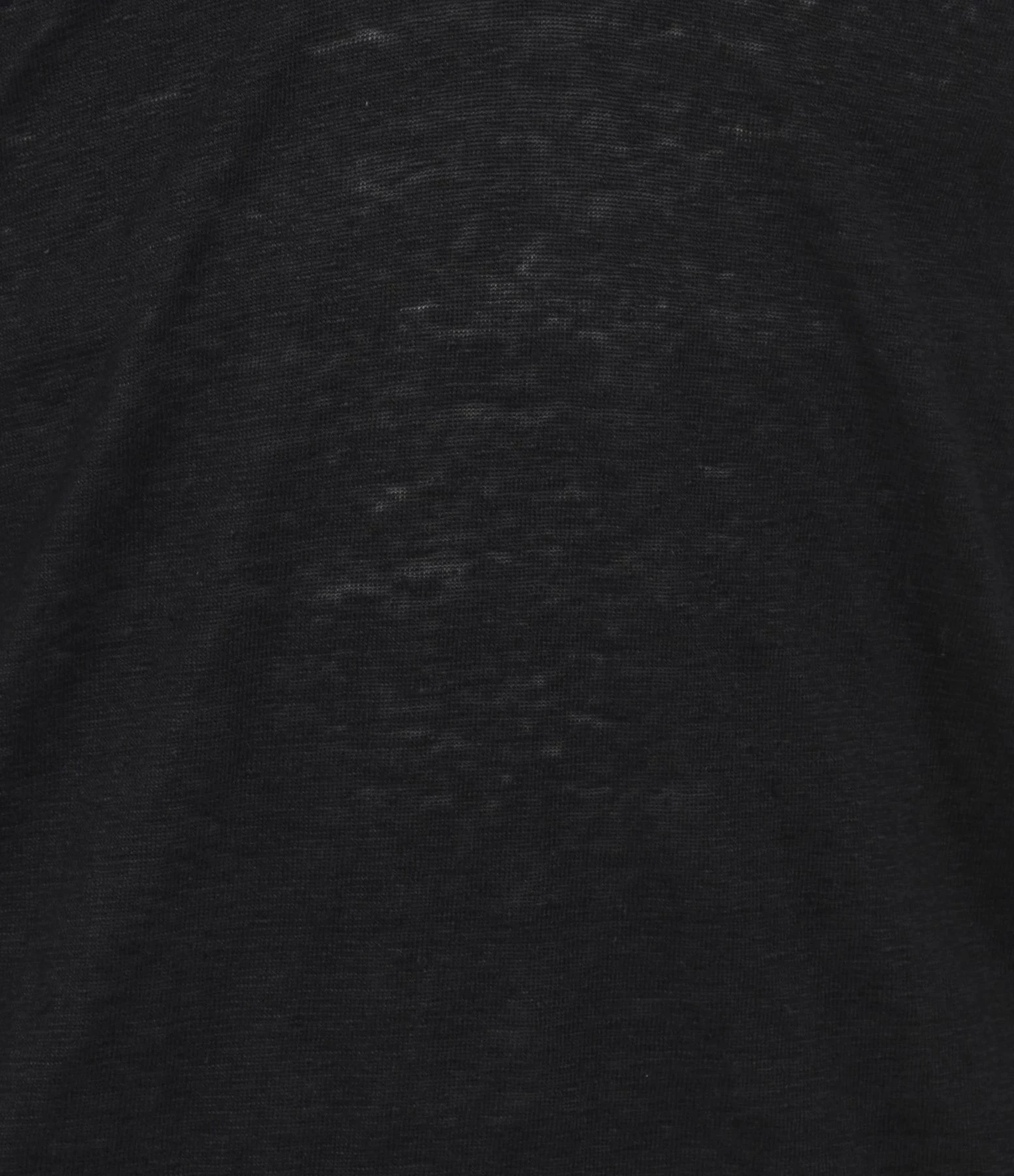 MAJESTIC FILATURES Tee-shirt Manches 3/4 Col V Lin Noir – Image 2