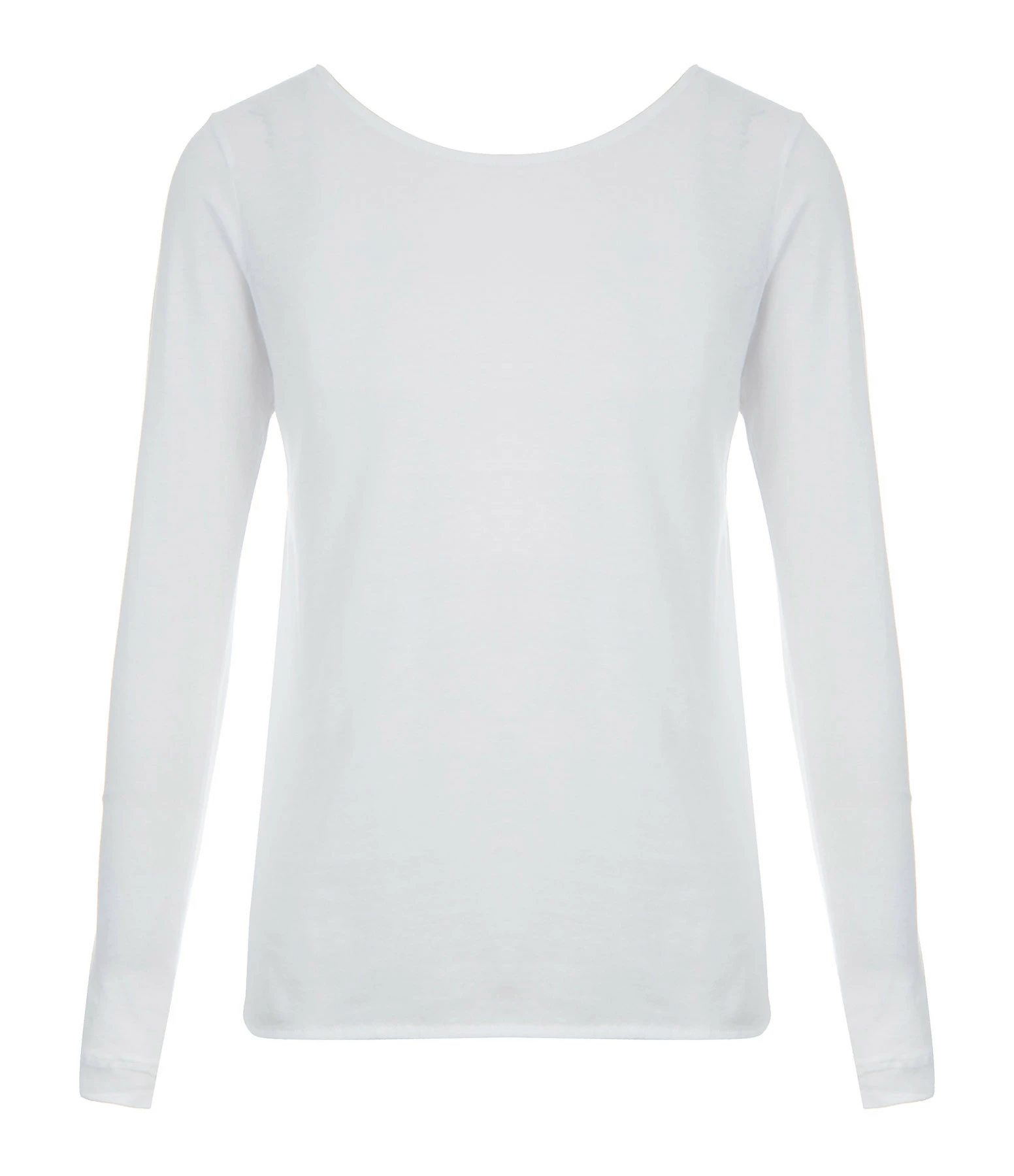 MAJESTIC FILATURES Tee-shirt Manches Longues Col Bateau Blanc